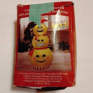 CUTE 5 foot emoticon totem inflatable battery operated